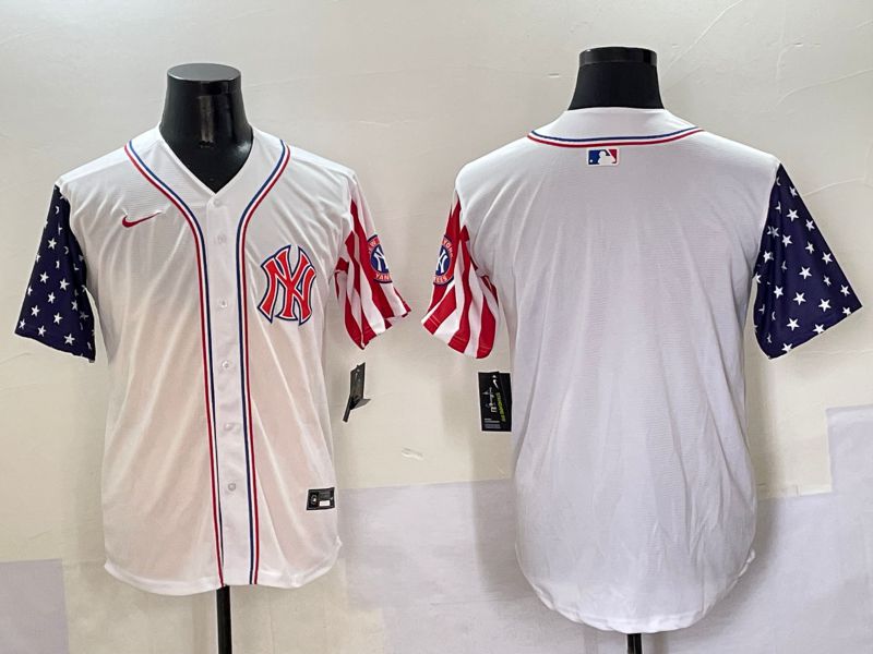 Men New York Yankees Blank White a generation of national flags Jointly Name 2025 Nike MLB Jersey style 1->new york yankees->MLB Jersey